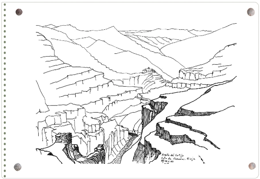 Dibujo de Ernesto Reiner hecho desde El Plano de Trevijano