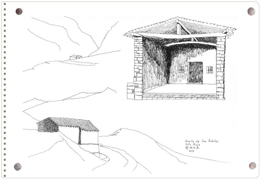 Dibujo de Ernesto Reiner: ermita de San Babilés